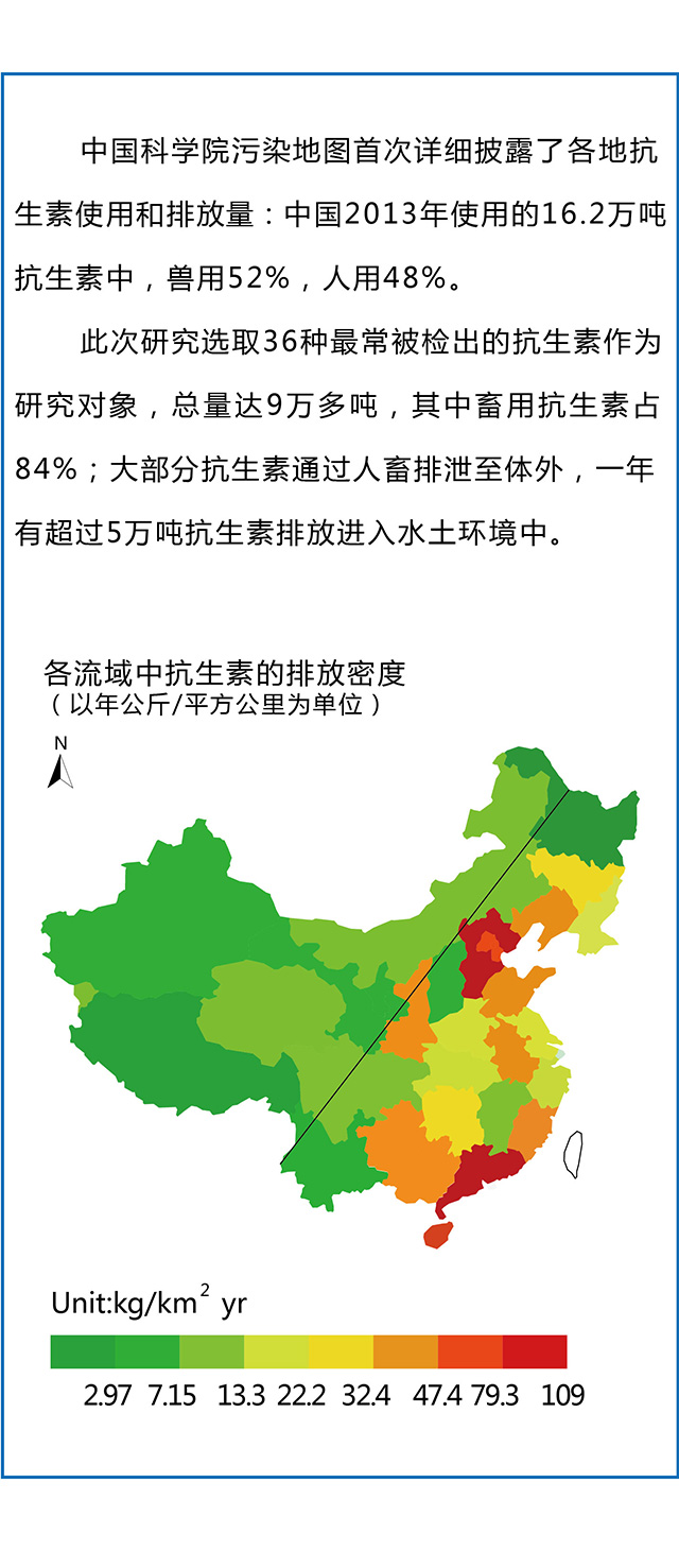 一幅抗生素污染地图,看看有没有你的家乡?